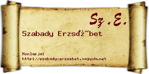 Szabady Erzsébet névjegykártya